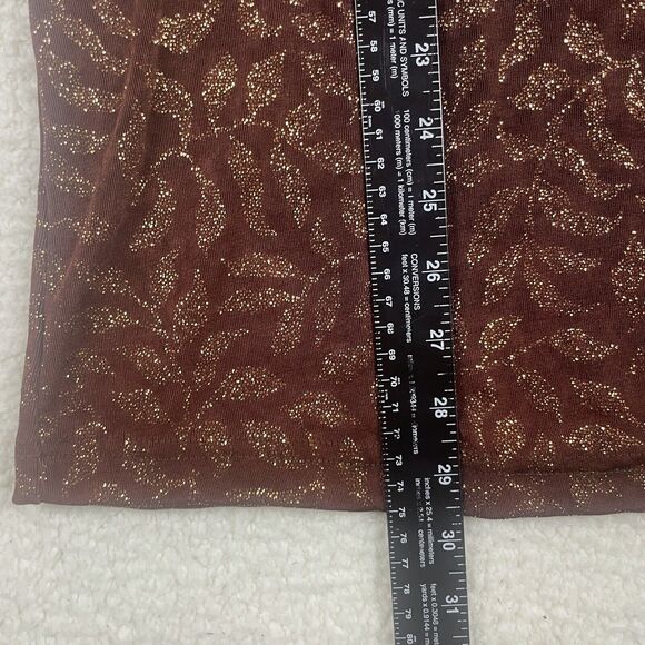 Designs Lane Bryant Women’s Plus Sz 14/16 Red Short Sleeve Semi-Sheer Blouse - Picture 3 of 7